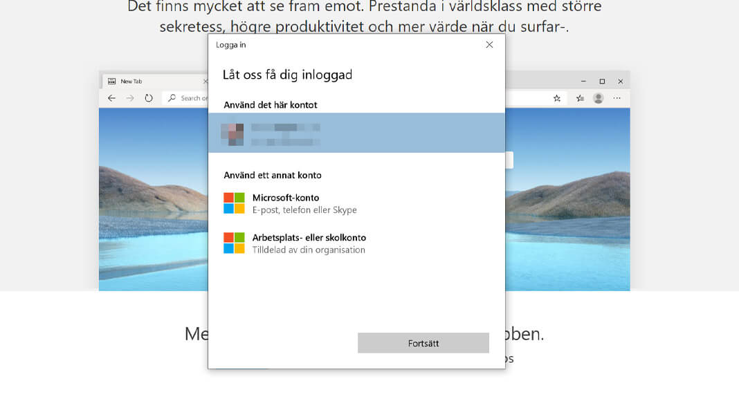 microsoft edge logga in 2