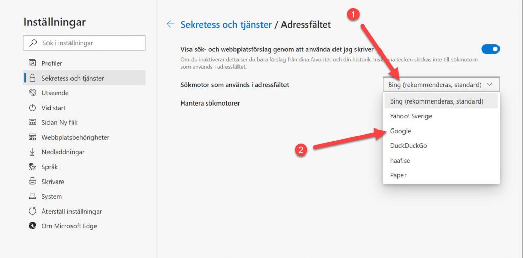 microsoft edge byta fran bing till chrome 4