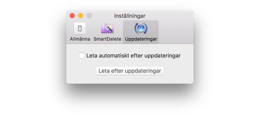 AppCleaner automatiska uppdateringar