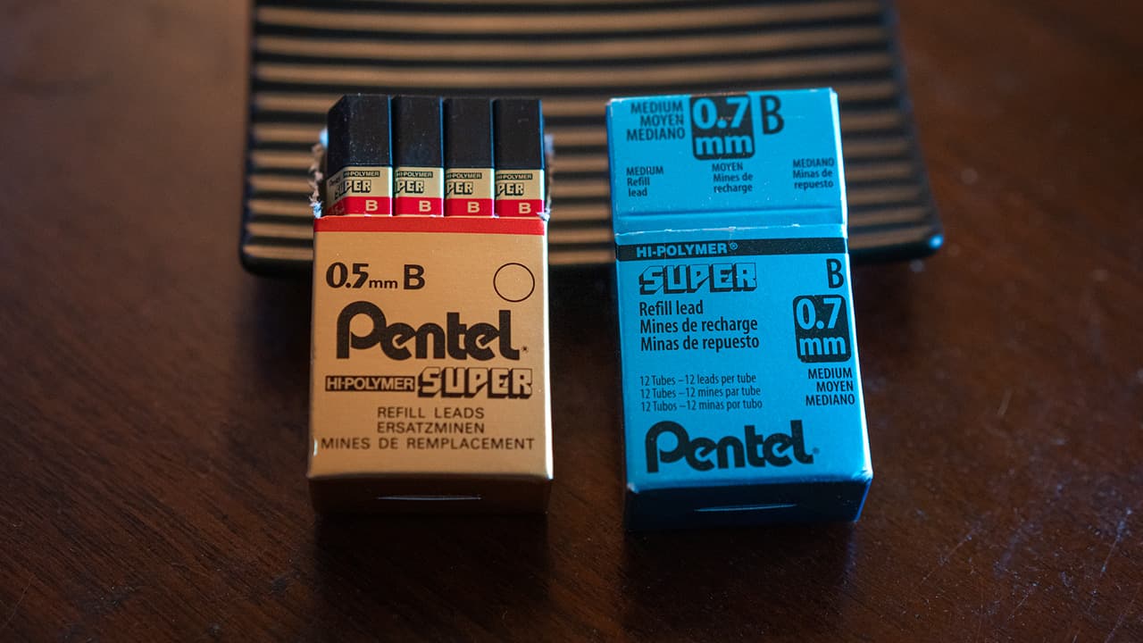 Ricarica Di Mina Pentel Super Hi-Polymer 0,7 Mm Media 3H 144 Pezzi Di Mina 50 3h Grigia~p113933807